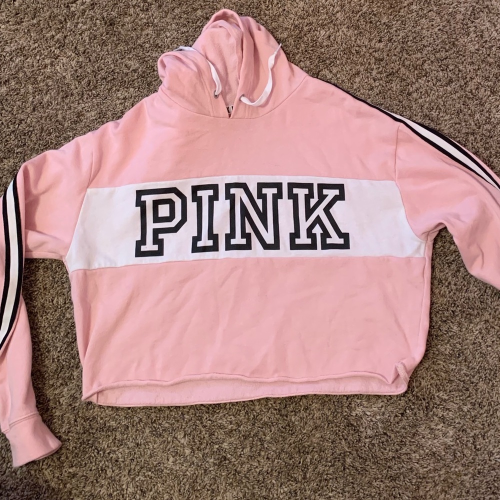 PINK Cropped Light Hoodie